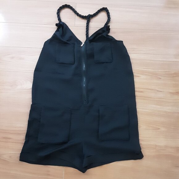 RACHEL Rachel Roy Black Shorts Romper - Picture 1 of 4